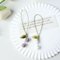 Creative Tulip Flower Leaves Mobile Phone Straps Bag Camera Charms Cute Keychain. 