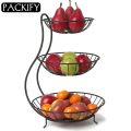 PACKIFY Kitchen Organizer/Fruit Basket/Vegetable stand/Kitchen Counter Rack In Black Color Single and Double Handle with 2 and 3 Tiers. 