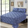 Jacquard Bedsheet Set - Bed Sheets with Pillowcase - DOUBLE/QUEEN BED (96 x 94 Inches). 