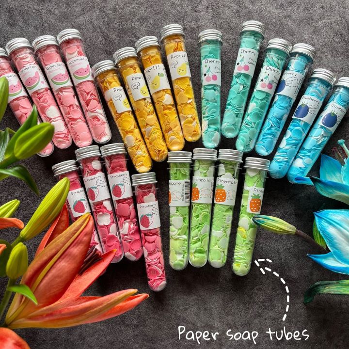 Portable Paper Soap Petals for Travel – Disposable Flower Soap, Mini ...