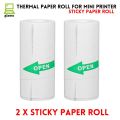 Mini Printer Paper Roll For Printing Self Adhesive Printing Paper - Thermal Paper & Sticky Paper - For Portable Bluetooth Mini Pocket Printer - For Printing Photos/ Pictures/ Office Receipt/ Labels/ Note/ QR Code/ Labels/ Memo. 