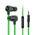Plextone G20 Mark IV Metal Bass Magnetic Hammerhead Noise Cancelling In-Ear Gaming Earphones Headset with Type C and 3.5mm Jack – Green. 