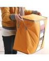 Durable Foldable Pillow Blanket Clothes Storage Zipper Bag Case Organizers Closet Storage Box 67L. 