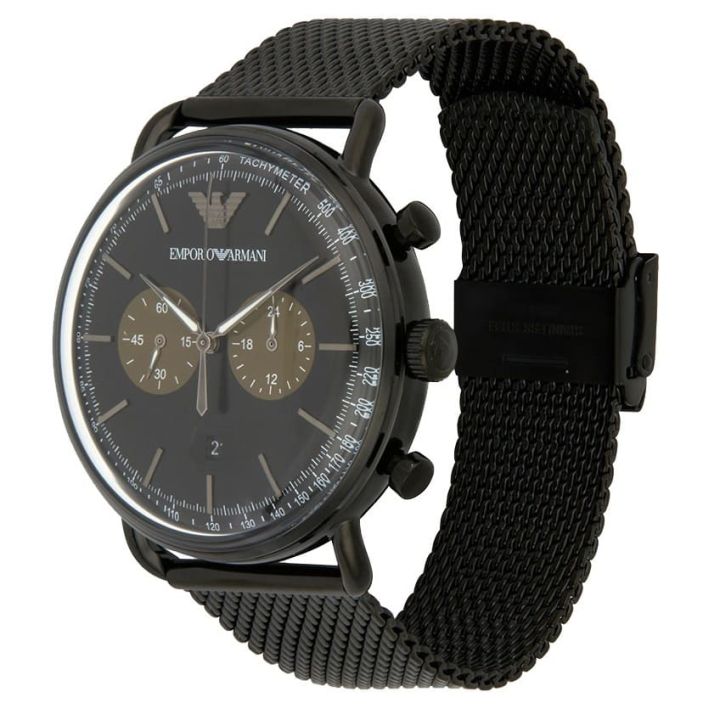 Emporio%20Armani%20Black%20Mesh%20Strap%20Black%20Dial%20Men's%20Watch-AR11142%20-%20Image%204