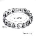 Punk Stainless Steel Bracelet Men Biker Bicycle Motorcycle Chain Bracelets 8.5". 