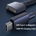 2M USB Type C to Magsafe 3 Magnetic Charger Cord Laptop Charging Cable Converter PD 140W for MacBook Air/Pro A2442 A2485 A2681. 