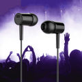 Black In-Ear Headphones, High Bass Sound, Universal Handsfree with 3.5mm Connector, Compatible with Android and Windows. 