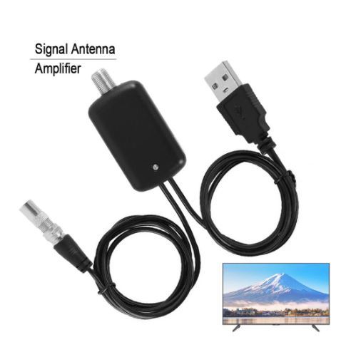 "HD 4K Indoor HDTV Antenna with Satellite Receiver and Lamp Amplifier"