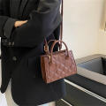 Fashion Small Women Bags Shoulder Bag Ladies Hit Color Stitching Bag Messenger Bag PU Mini Square Bag Purse. 