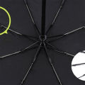 Automatic Open Umbrella with 8 Strong Ribs Comfortable Round Handle Durable Metallic Frame and Compact Portable Size for Rain and Sun Protection. 