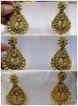 Indian kundan earrings gold palated 1carat. 