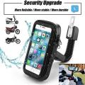 Universal Adjustable 360° Degree Rotating Waterproof Bike Phone Mount Cell Phone Holder for Motorcycle with TPU Touch-Screen. 