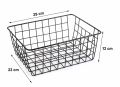 Multifunctional Organizer Wire Basket for Home and Office Use Large Size Black & White Colors (12 inch in length 8.6 inch width 1pc). 