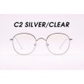 【Lens Replaceable Korean Eyeglasses Anti Radiation Round Frame Glasses Women/Men baso. 