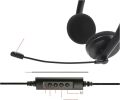 Headset with Microphone Wired USB Call Center Headset with Noise Cancelling 360° Rotatable Mic Business Commuting Handsfree Headphone for PC Home Office. 