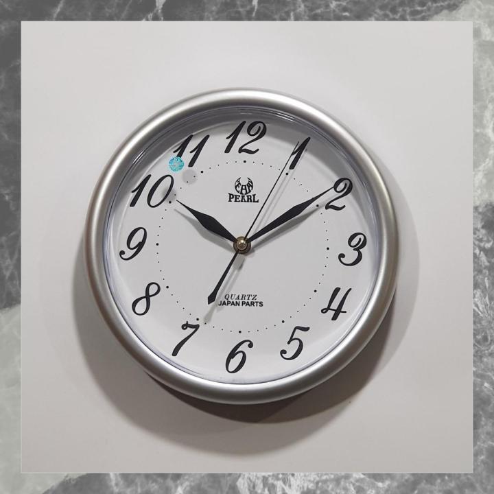 Wall clock for home and living room Pearl imported silent movement non ticking high quality round new design
