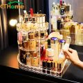 360° Rotating Makeup Organizer Stand with Cosmetic Holder Tray | Acrylic. 