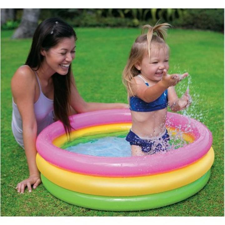 Intex 57107 Sunset Glow Baby Pool For Kids (Size 24”/8.5”) Swimming Pool