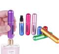 New 5ml Perfume Atomizer Portable Liquid Container For Cosmetics Traveling Mini Aluminum Spray Alcochol Empty Refillable Bottle. 