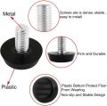 Table Foot Leveler, Screw On Furniture Glide Leveling Foot Adjuster,4 Pcs M 8 x 20 mm Screw On Furniture Glide Leveling Foot Adjuster for Furniture Legs. 