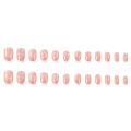 SUMMER 24 pcs Tips French Love Pearl Fake Nails Nail Patch Xiaohongshu Sweet White Wearing Armor. 