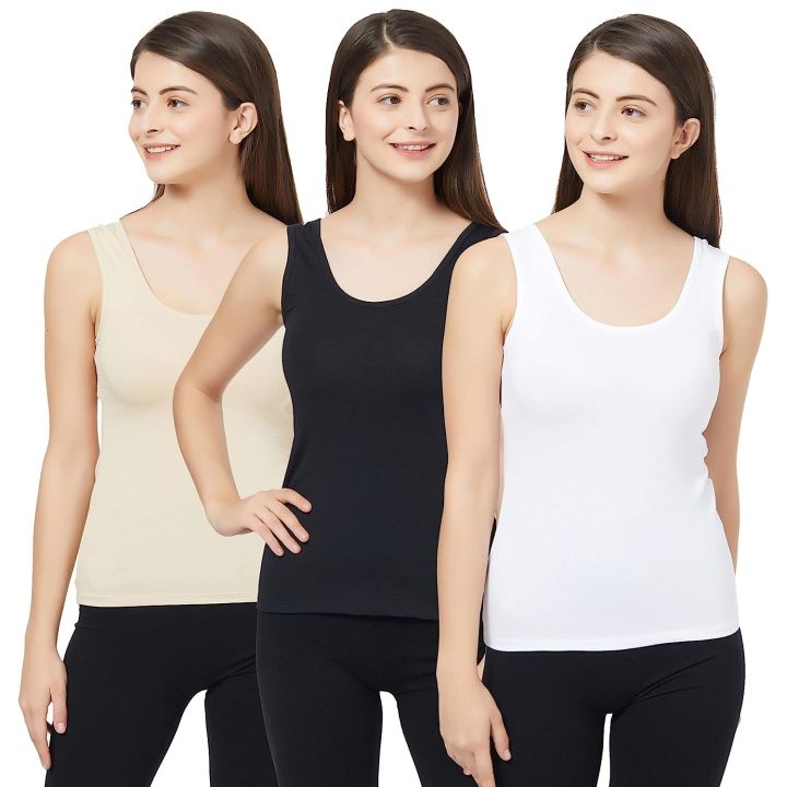 GlamourSecrets%20Women's%20Summer%20Sleeveless%20%20Inner%20wear%20wide%20strapped%20%20Cotton%20Soft%20Stretchy%20Free%20Size%20Camisole%20for%20girls%20&%20ladies%20-%20Image%203