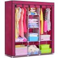 Wardrobe Almari Folding Closed With Zip 3 Door Portable Cupboard. 