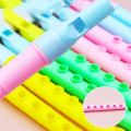Children's Yellow color small flute 6-hole mini clarinet creative baby musical instrument playing music toy gift. 
