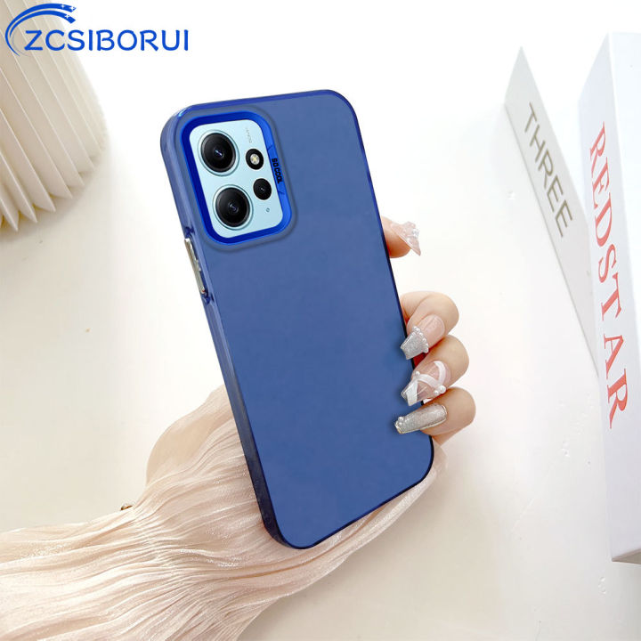 ZCSIBORUI for Redmi Note 12 4G Back Cover Handsome Boy Colorful Sliver Double Sided Hard Case Shockproof Anti-fall Phone Cover