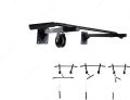 Body Press Wall mounted Pull up Bar/ Chin Up Rod - 3 Grips Heavy Duty Pull Up and Chin Up Bar for Home Exercise Fully Steel with Rubber Handles. 