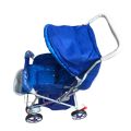 Alloy Foldable Baby Stroller Pram For Newborn  Blue/Red color with  6 Big Tyres. 