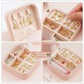Small Jewellery Box - Mini Travel Jewellery Boxes Case, Portable Faux Leather Jewellery Storage Box Organiser for Women Girls by Beriana Platinum. 