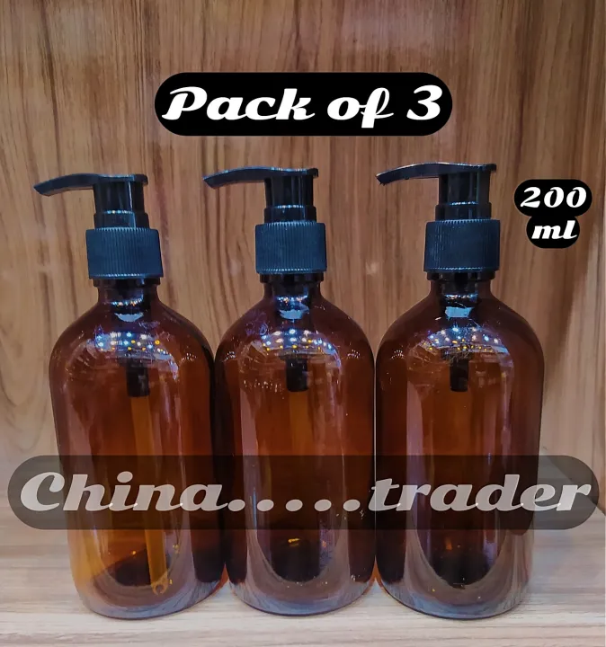 (200ml)../Black%20Pump%20Amber%20Glass%20Bottle%20%20For%20Shampoo%20Lotion%20Oil%20Soap%20Gel%20Empty%20bottle%20Container%20-%20Image%203