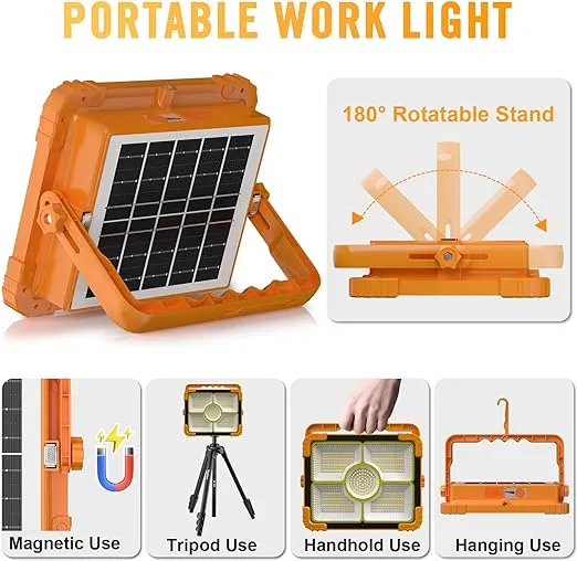 SANX%201000W%20LED%20Solar%20Work%20Light%20466%20LED%2010000LM%20Magnetic%20Worklight%20with%205%20Modes%2012000mAh%20Rechargeable%20IP66%20Waterproof%20Portable%20Solar%20Power%20Outdoor%20Working%20Light%20for%20Emergency,%20Repair,%20Camping%20-%20Image%204