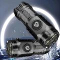 Three-Eyed Monster Mini Flash Super Power Flashlight Rechargeable Portable Outdoor Lighting Long-Range Powerful Flash Lights. 
