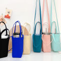 Water Bottle Bag Crossbody Simple Solid Color Cup Protector Portable Jing. 