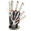 Kitchen Knife Set – 3Cr13 Stainless Steel Blades with Ergonomic Handles – Includes Movable Storage Holder – Durable & Sharp Cutting Tools for Home and Professional Use. 