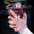 For iPhone 8 Plus / iPhone 7 Plus Back Cover Luxury Bling 3D Diamond Butterfly Shining Gold Foil Girls Cases Space Glitter Stars Soft Silicone Mobile Phone Protective Case. 