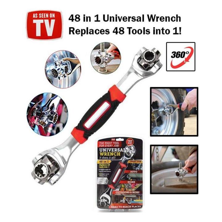 48-In-1 Universal Multi-Function Wrench 360 Degree Rotary Adjustable Spanner