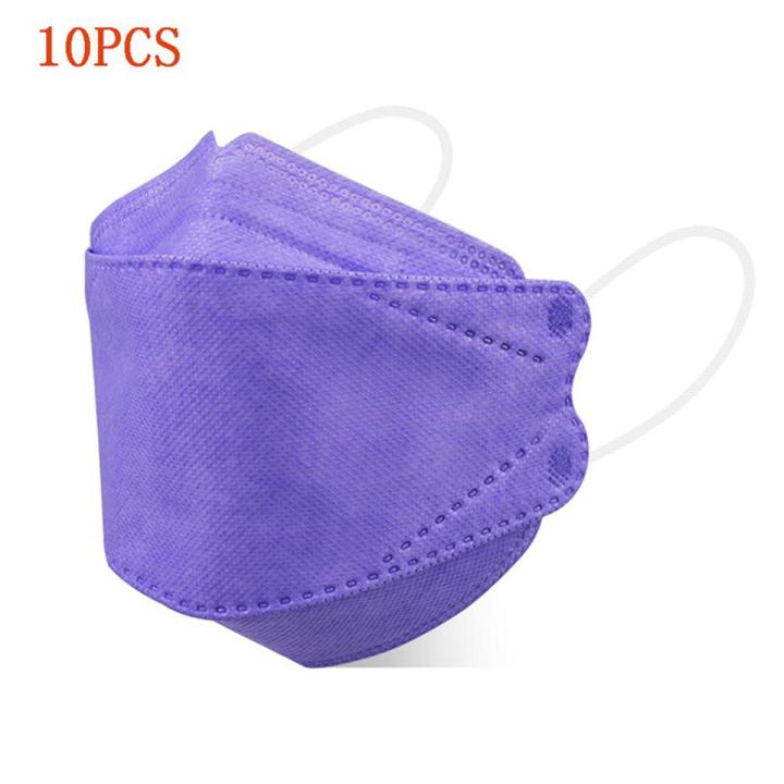 【Factory price 10pcs KF94 mask 4 layer adult face mask protection filter korean style 4D Three-dimensional Colored Nanomask KF 94 fish Mask『Ready Stock』