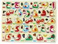 Large Learning Wooden Board A4 Size PreSchool Learning Products Arabic English Alphabets ABC Small Letters abc Number Recognition Animals Fruits Shapes Vegetables Pegged Puzzle Board Smart Collection Best Gift for Kids. 