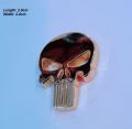 Skull Simple 1 piece Logo Metal Emblem Metal Body Monogram For Car Motorcycle Decorative Metal Marka Self Adhesive Metal Logo. 