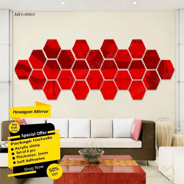 Hexagon%20Mirror%20Size%206x6%20Wall%20in%20Acrylic,%20Self%20Adhesive%20for%20DIY%20Bedroom%20Bathroom%20Home%20D%C3%A9cor%20Acrylic%20Golden%20Mirror%20Wall%20Art%206/12/24/48%20Pcs%20M&M%20Decor%20-%20Image%206