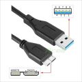 USB3.0 Micro-B Data Cable for Transcend StoreJet® 25H3 25C3N 25M3 25A3 25D3 25CK3 25S3 ESD400 Portable SSD Portable Hard Drives. 
