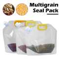 Sealed Storage Bag Rice Packaging Bag Grains Moisture-Proof Insect-Proof Transparent Thickened Portable Food-Grade Bag 3L. 