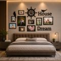 Stylish Home Wall Decoration Set | Photo Frames with Decorative Clock. 