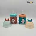 2376 Baby Glass Feeders Bottle wide Neck Teat Imported Baby Glass Feeder Bottle for Kids. 