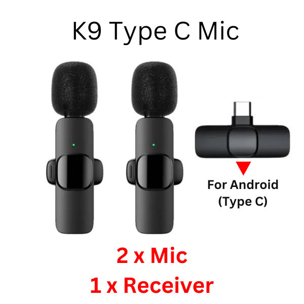 Wireless%20MIC%20Type%20C/IOS/Android/AUX%203.5mm%20Mic%20K8/K9/K35/K15%20Wireless%20Single/Double%20Microphone%20For%20Interview,%20Vlogging%20,%20Podcast%20-%20Image%205