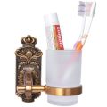Teeth Brush holder only glass cup stand glass tumbler bathroom shelf in washroom for bathroom, washroom, vanity, kids, travel glass tooth Only brush holder set with wall mounted feature, Aluminum shine tooth brush. 