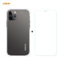 For iPhone 12 Pro Max Hat-Prince ENKAY 2 in 1 Clear TPU Soft Case Shockproof Cover + 0.26mm 9H 2.5D Tempered Glass Protector Film. 